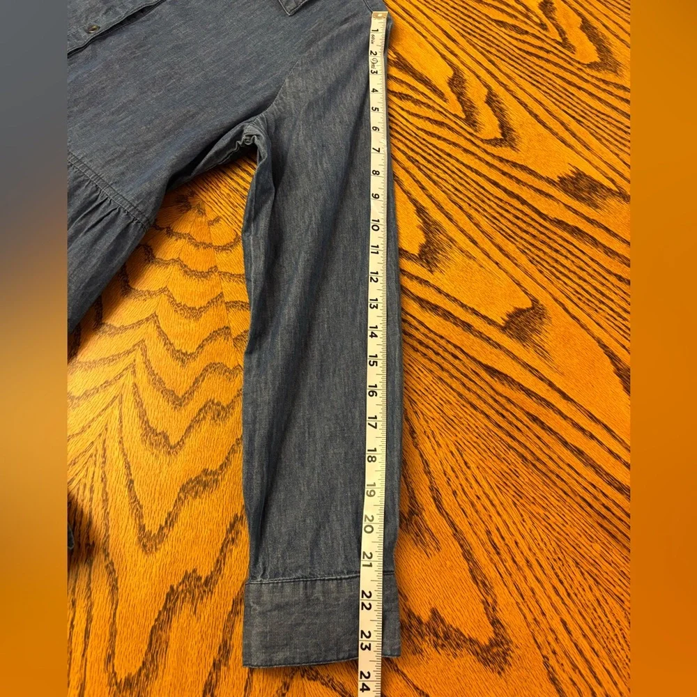 Linda Anderson Denim Blue Long Sleeve Dress - Picture 6 of 8